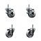 Service Caster Semi Steel Swivel Grip Ring Caster Set 43'' Wheels&7/16'' Stems-2 w/BRK, 4PK SCC-GR20S314-SSS-TLB-716138-2-S-2 - alternate 1